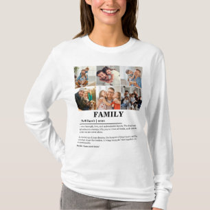 Camiseta Colage personalizado de 6 fotos Definición de fami