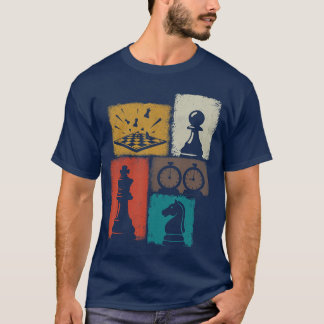 Camiseta Colage Vintage Ajedrez Jugador Gran Maestro Tabler