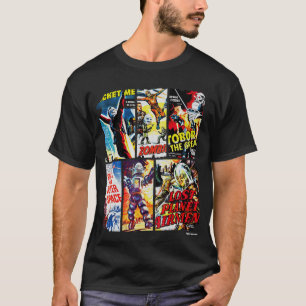 Camiseta Colaje de cartel de película de terror de ciencia 
