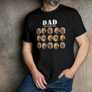 Camiseta Colaje de fotos divertidas para el Día del Padre c