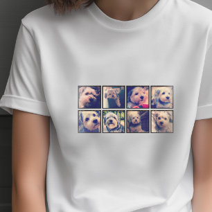 Camiseta Colaje de fotos personalizadas con fotos cuadradas