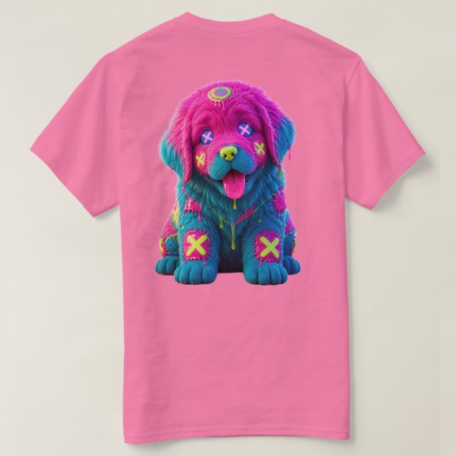 Camiseta Colapso de Newf de Neón (Reverso del diseño)
