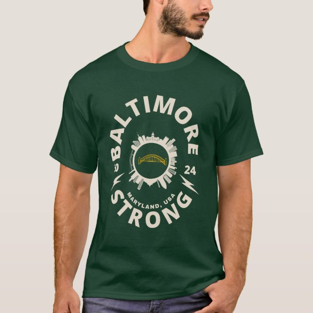 Camiseta Colapso del puente Baltimore Strong (Anverso)