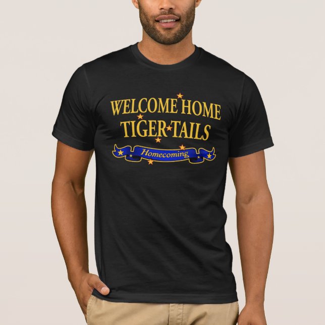 Camiseta Colas caseras agradables del tigre (Anverso)