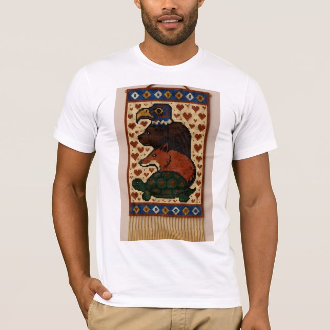 Camiseta Colas de animales de tótem (Anverso)