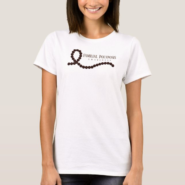 Camiseta Colas de cinta de cinta marrón para la conciencia  (Anverso)