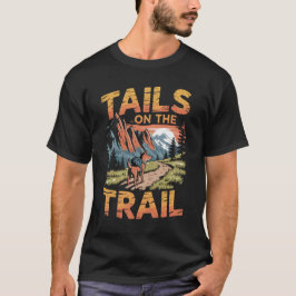 Camiseta Colas de Perro de Aventura Caminando en el Sendero