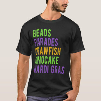 Camiseta Colas, desfiles, langostinos, quequitos, Mardi Gra