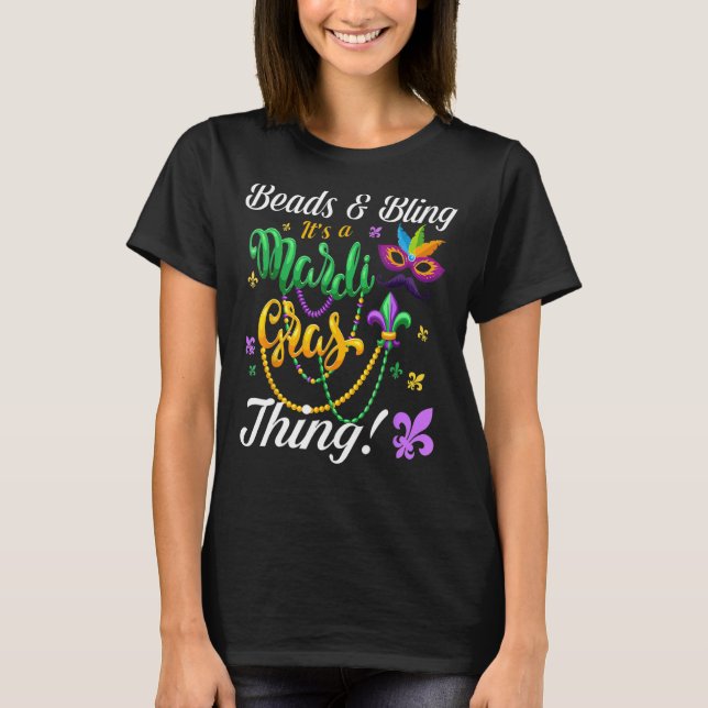 Camiseta Colas y mordidas es un asunto del Mardi Gras (Anverso)