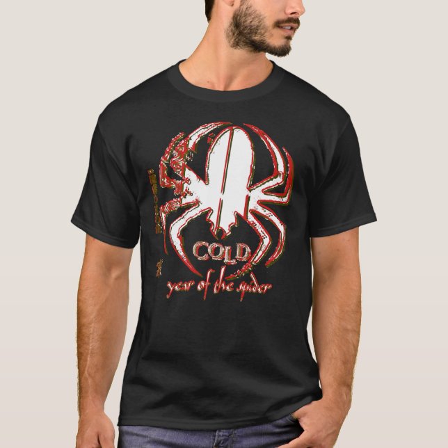 Camiseta Cold Band Year Of The Spider Distressed Artwork Cl (Anverso)