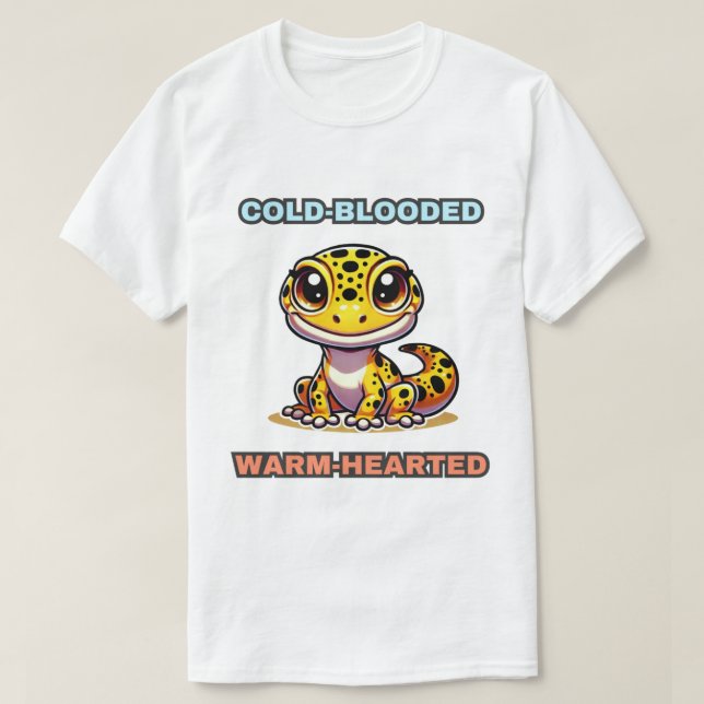 Camiseta Cold-Blooded Cálido Leopard Gecko (Diseño del anverso)
