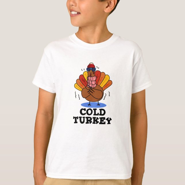 Camiseta Cold Turkey graciosa pistola de animales (Anverso)
