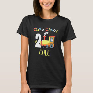 Camiseta Cole Choo Choo Dos Tren Segundo Cumpleaños Turno 2