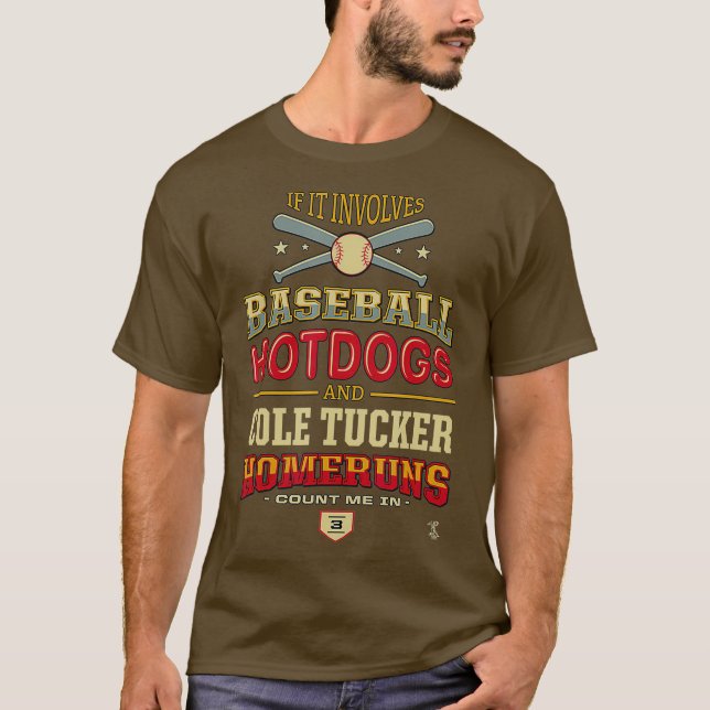 Camiseta Cole Tucker si involucra a Hotdogs de béisbol (Anverso)