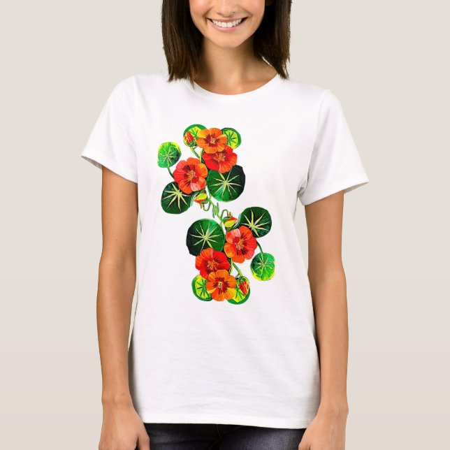 Camiseta coleção Flores do Brasil capuchinha,  (Anverso)