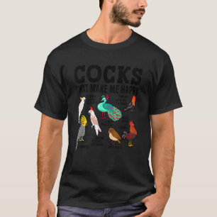 Camiseta Colección Birds Rooster Peacock Cockatoo Cockatie