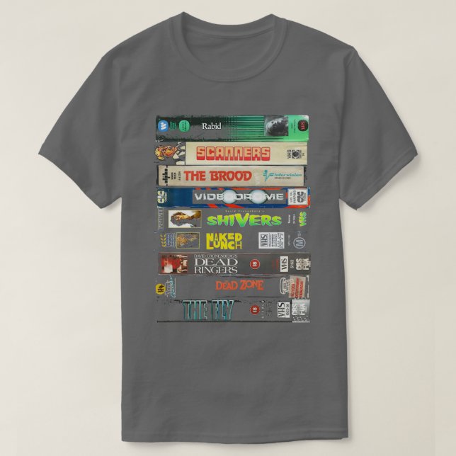 Camiseta Colección Cronenberg VHS (Diseño del anverso)