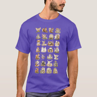 Camiseta Colección de animales del bosque caprichosa vintag