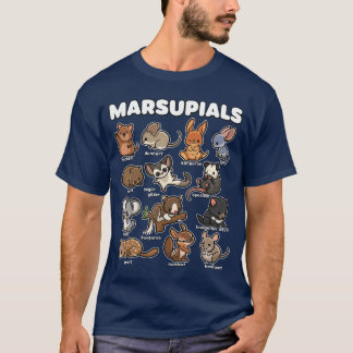 Camiseta Colección de animales marsupiales lindos divertido