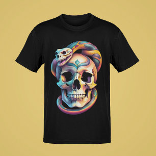 Camiseta Colección de Arte de Calaveras con Serpientes o Ro