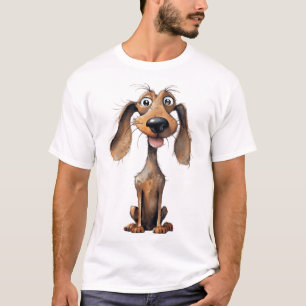 Camiseta Colección de arte de raza de perro de dibujos anim