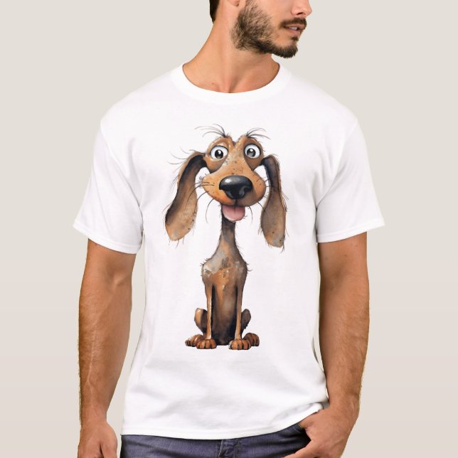 Camiseta Colección de arte de raza de perro de dibujos anim (Anverso)