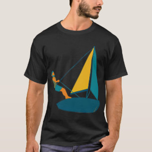 Camiseta Colección de barco de vela azul de verano negro