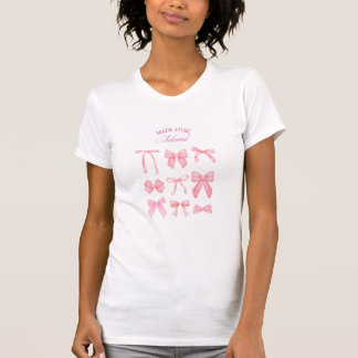 Camiseta Colección de Bow rosa para ser adorada