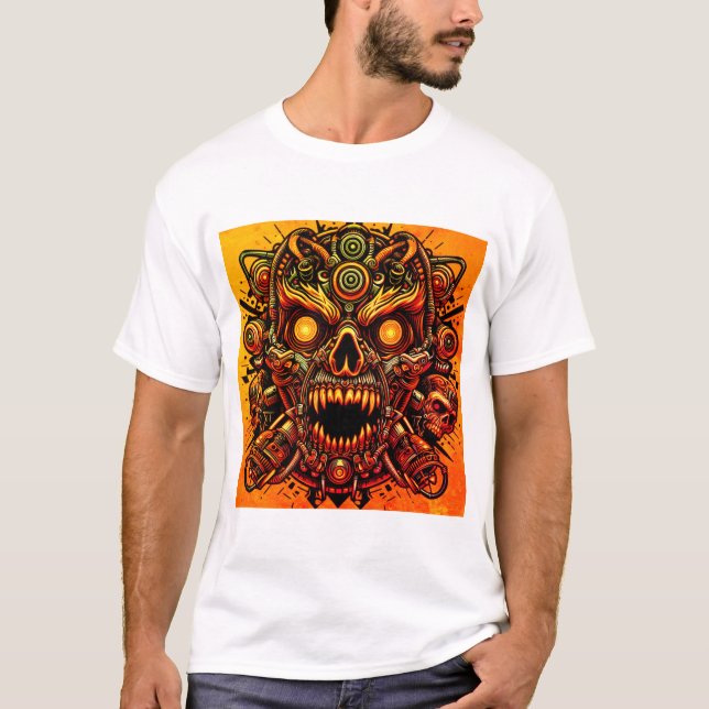 Camiseta Colección de calaveras tribales (Anverso)