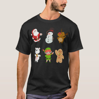 Camiseta Colección de caracteres de Navidades personalizado