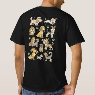 Camiseta Colección de Clipart de Perros de Dibujos Animados