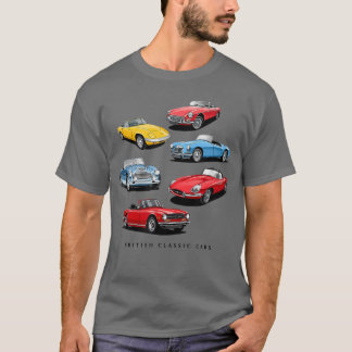 Camiseta Colección de coches deportivos clásicos británicos