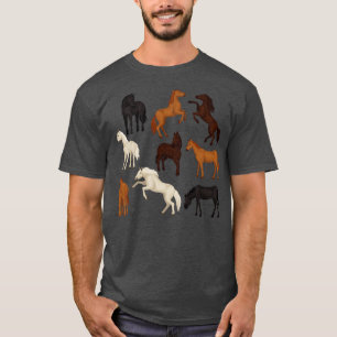Camiseta Colección de colores de caballos