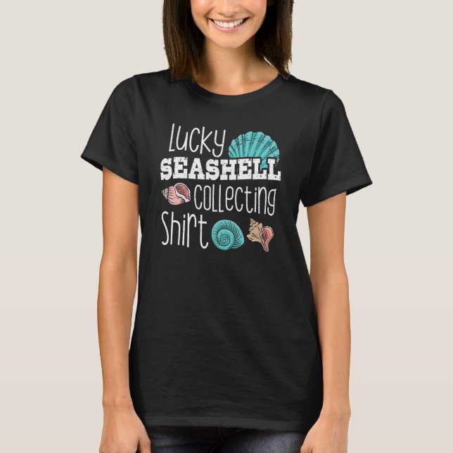 Camiseta Colección de conchas marinas con suerte (Anverso)