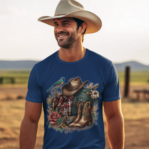 Camiseta "Colección de Cowboy" una variedad de arte campest