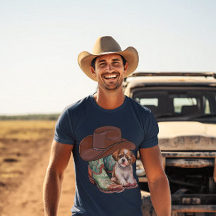 Camiseta "Colección de Cowboy" una variedad de arte campest