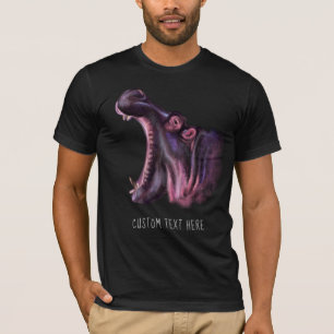 Camiseta Colección de dibujo de animales Gran Hippo Añadir