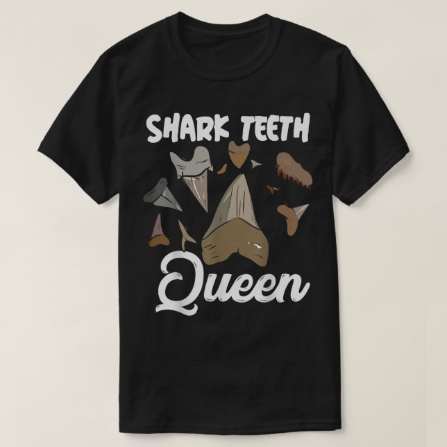 Camiseta Colección de dientes de tiburón Reina de tiburón (Diseño del anverso)