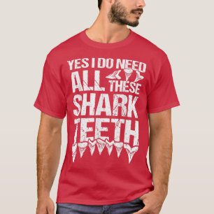 Camiseta Colección de dientes de tiburón y caza de dientes