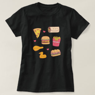 Camiseta Colección de divertidos garabatos de comida rápida
