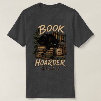 Camiseta Colección de Gatos Acaparadores de Libros