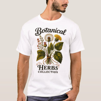 Camiseta Colección de hierbas botánicas vintage, naturaleza