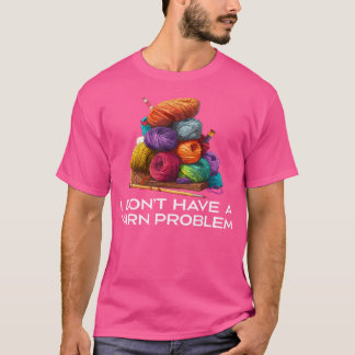 Camiseta Colección de hilo divertida Tejiendo Ganchillo
