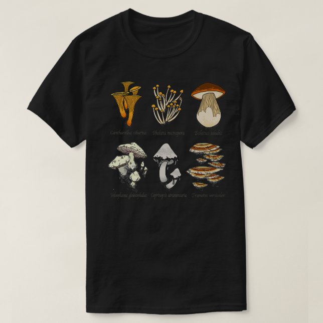Camiseta Colección de hongos (Diseño del anverso)