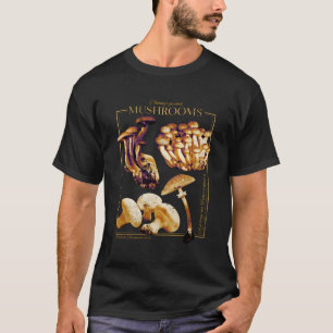 Camiseta Colección de hongos Especie de hongos Caza de hong