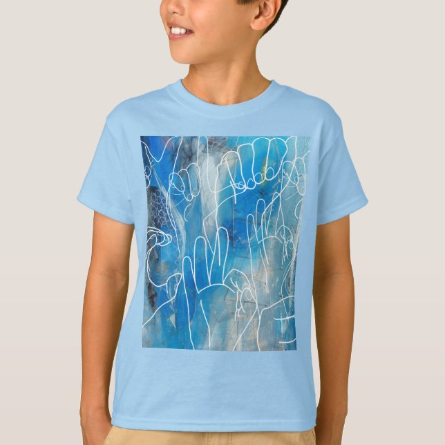 Camiseta Colección de idiomas de Rótulo americano (Anverso)