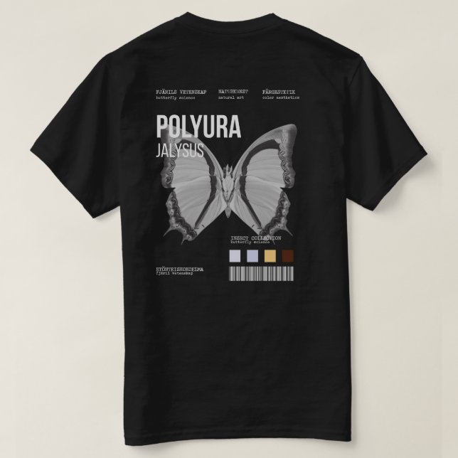 CAMISETA COLECCIÓN DE INSECTOS (Reverso del diseño)