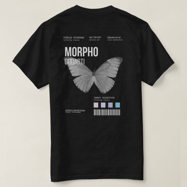 CAMISETA COLECCIÓN DE INSECTOS (Reverso del diseño)