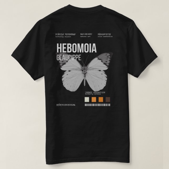 CAMISETA COLECCIÓN DE INSECTOS (Reverso del diseño)