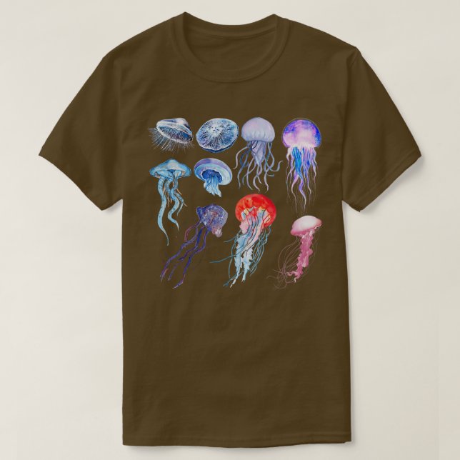 Camiseta colección de medusas acuáticas (Diseño del anverso)